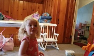 Little Girl Really Wishes It Would Stop Raining