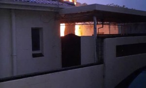 Lightning Sets Palm Tree on Fire