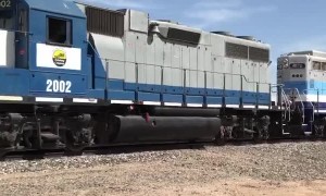 Two Vehicles Nearly Collide with Train and Each Other