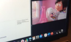 Doggy Watches Movie While Her Person Does Homework