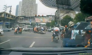 Rider Dragged by Van in Accident