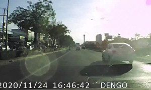 Accident With SUV Crossing Median Narrowly Avoided