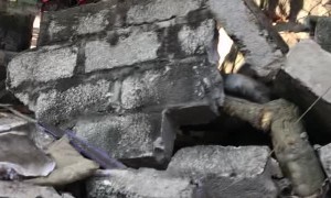 Aftermath of a Train Hitting the Back of a Car