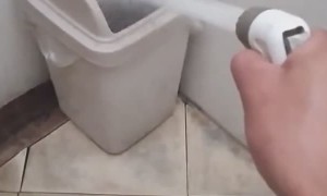 Spinning A Trash Bin Lid with Water Power