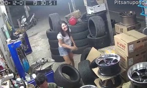 Guy Surprised by an Unexpected Eight-Legged Visitor