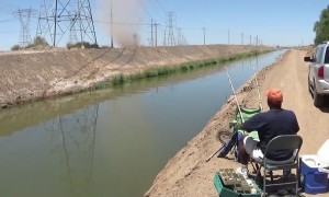Dust Devil Blows into Fisherman