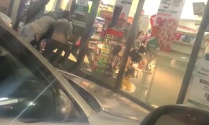 Robber Breaks Through Glass Door at 7/11
