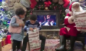 Little Girl Surprises Brother with Question About Santa's Gift