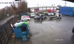 Rolling Car Leads to Close Call