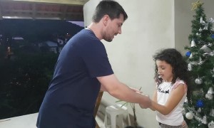 Dad Bamboozles Daughter with Fun Trick