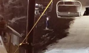 Ski Patrol Team Catches Woman Dropping from Lift