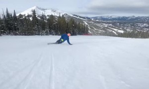 Talented Skiier Shows Off the Deepest Carves