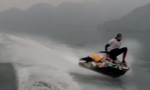 Balancing on the Front of a Jet Ski