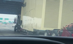 Aftermath Of Semi Hitting Overpass