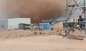 Truck Travels Up to Twister in Chile