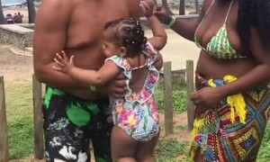 Toddler Makes Sure She's in Every Photo