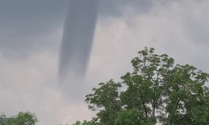 Double Funnel Cloud Fills South African Sky