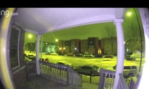 Ring Camera Catches Car Running into a Tree