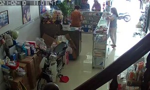 Snake Makes a Visit during Store Transaction