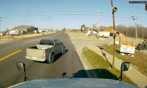 Truck's Last Minute Turn Ends in an Accident