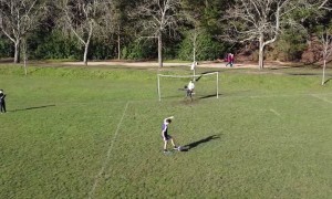 Jogger's Ball Return Goes Wrong