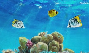 Scuba Diver Makes Underwater Masterpiece