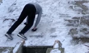 Soccer on Ice Leads to Faceplant