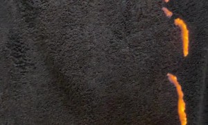 Flame Travels on a Towel