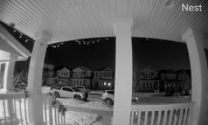 Security camera captures insanely close falling meteor