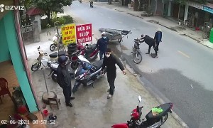 Man Nearly Taken Out by Tearaway Trailer