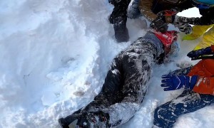 Mountain Skiers Rescue Man from Freezing Cold Pond
