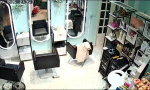 Glass Door Broken By Man Chasing His Dog