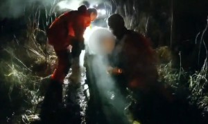 New Jersey State Police rescue boy stuck in frigid marsh