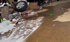 Tractor Lifts Sagging Roof off Truck