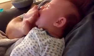 This is what happens when dad is left home alone with the baby 