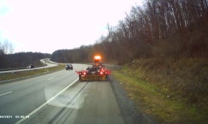 Fallen Wind Deflector Does Some Damage to Van