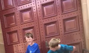 Cute Kiddo Attempts To Floss like His Brother