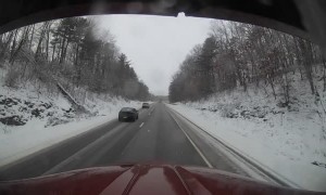 Truck Driver Narrowly Avoids Joining Group of Crashed Semis