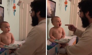 Baby adorably sings 'Old MacDonald' with her dad