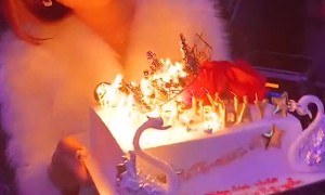 Elaborate Cake Catches Outfit on Fire