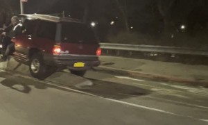 Driving By Crash on Concrete Divider