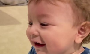 Baby has the time of his life saying the world ''circle''