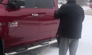 When It's Dry Use a Leaf Blower on the Snow