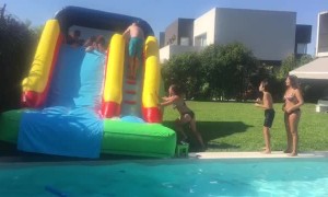 Inflatable Slide Tips to the Side