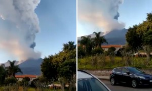 Mount Etna eruption footage is a sight to behold