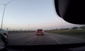 Out of Control Truck Hits Mini Van Then Wall