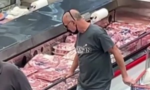 Man Dons Pair of Panties as a Mask