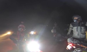 Drunk Guy That Crashed Car into Ditch Tries to Fight Motorcyclist