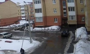 Mother Miraculously Saves Child From Falling Snow