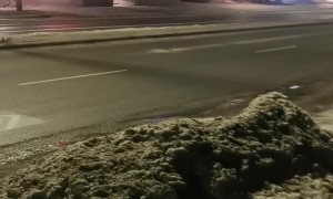 Man Slams Into Surprisingly Hard Snow Pile